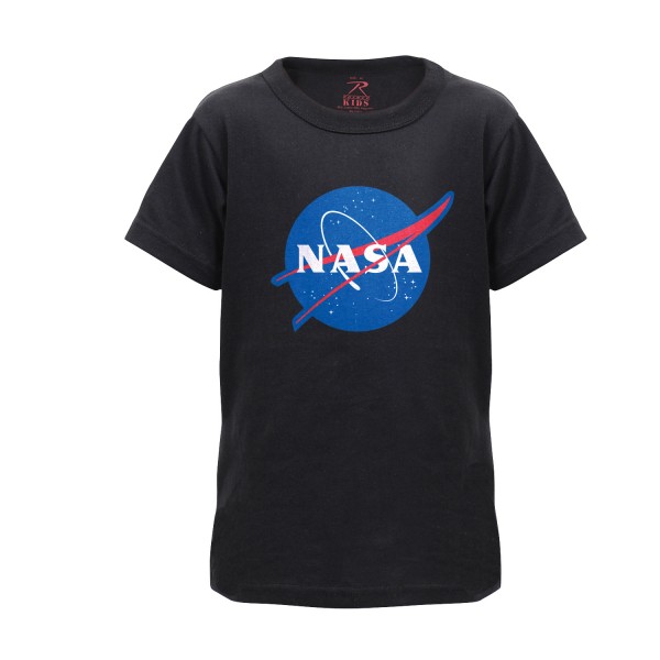 Tričko army detské se znakom NASA ČIERNE