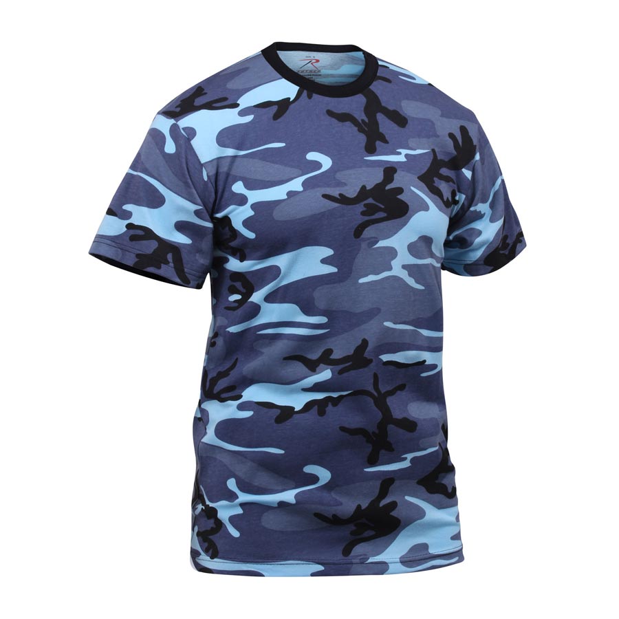 Tričko army detské SKY BLUE CAMO