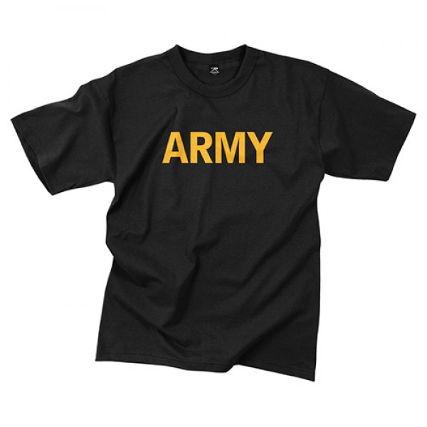 Tričko army pánske so zlatým nápisom ARMY ČIERNE